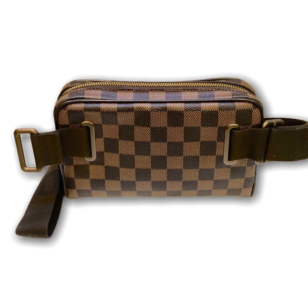 Used!Louis Bumbag Brooklyn Damier Dc.12 Damier canvas