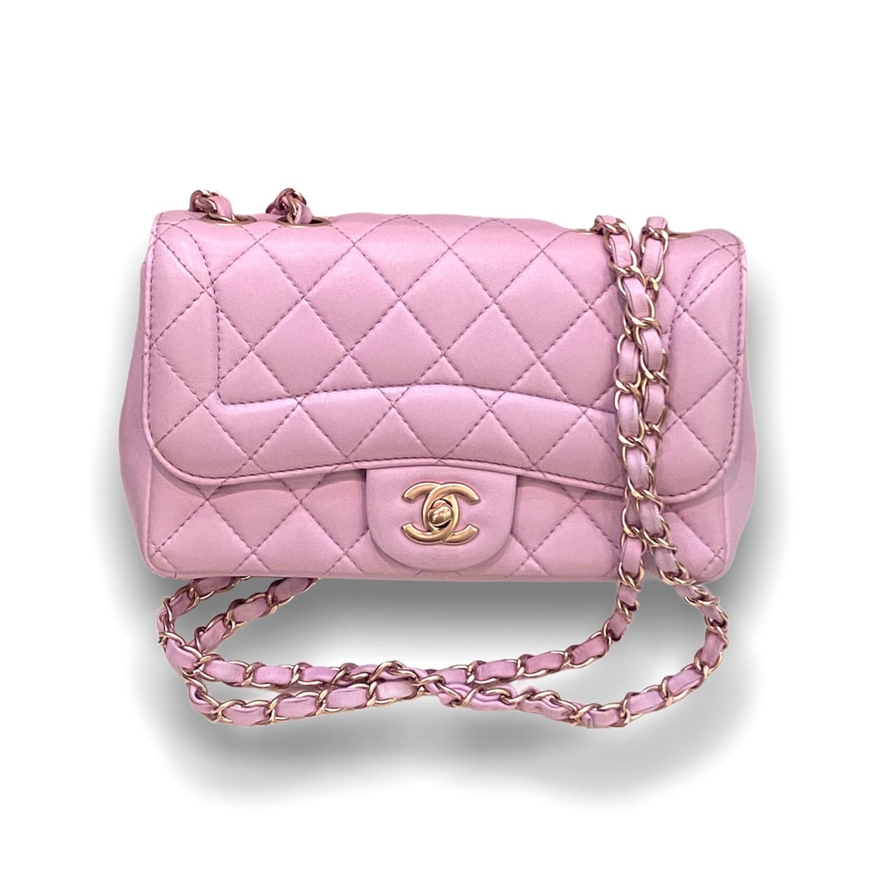 Unused!Chanel seasonal Classic 9” pink lambskin with gold hardware