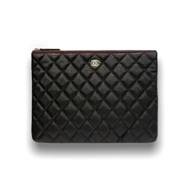 Chanel clutch bag O’case black caviar