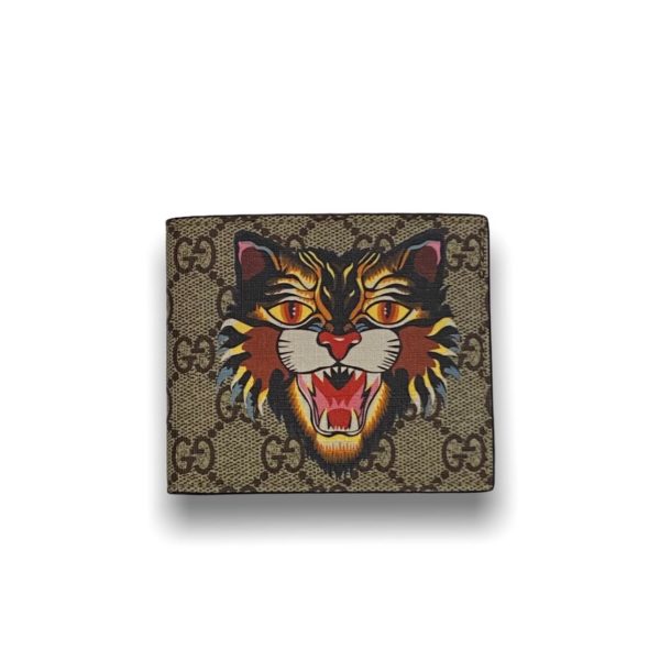 Gucci 8 card wallet GG Supreme brown with tiger